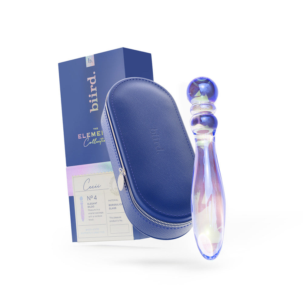 Biird Cecii Beaded Glass Dildo with Storage Case