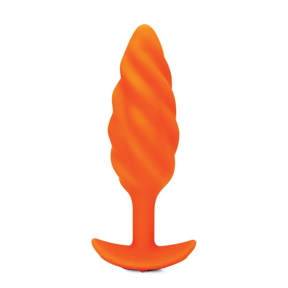 b-Vibe Texture Plug anal B Vibe Medium Swirl Orange 