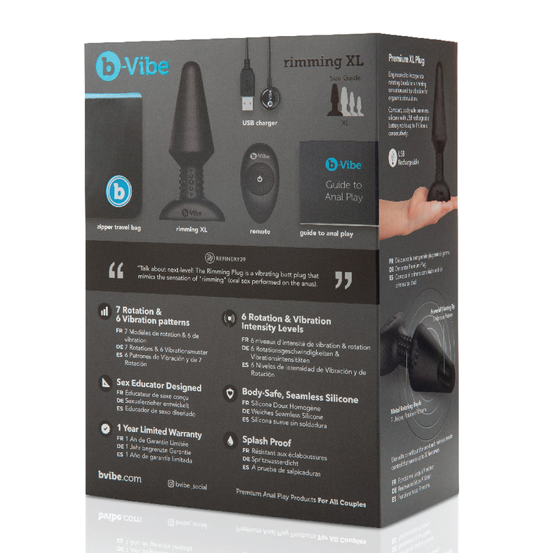 Buy B-Vibe Rimming Plug XL | Remote Control Large Vibrating Butt Plug Buy B-Vibe Rimming Plug XL | Remote Control Large Vibrating Butt Plug