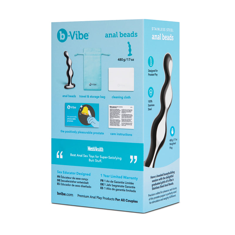B-Vibe Stainless Steel Anal Beads Box