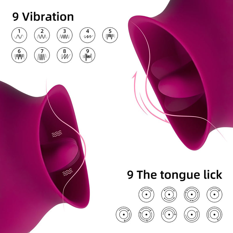 Alvina Luxury Tongue Vibrator - Magenta