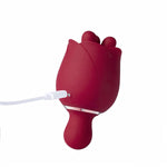 Rosewyn Rotating Rose Vibrator - Red