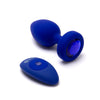 B-Vibe Vibrating Jewel Plug L/XL Blue with Remote