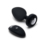B-Vibe Vibrating Jewel Plug L/XL Black with Remote