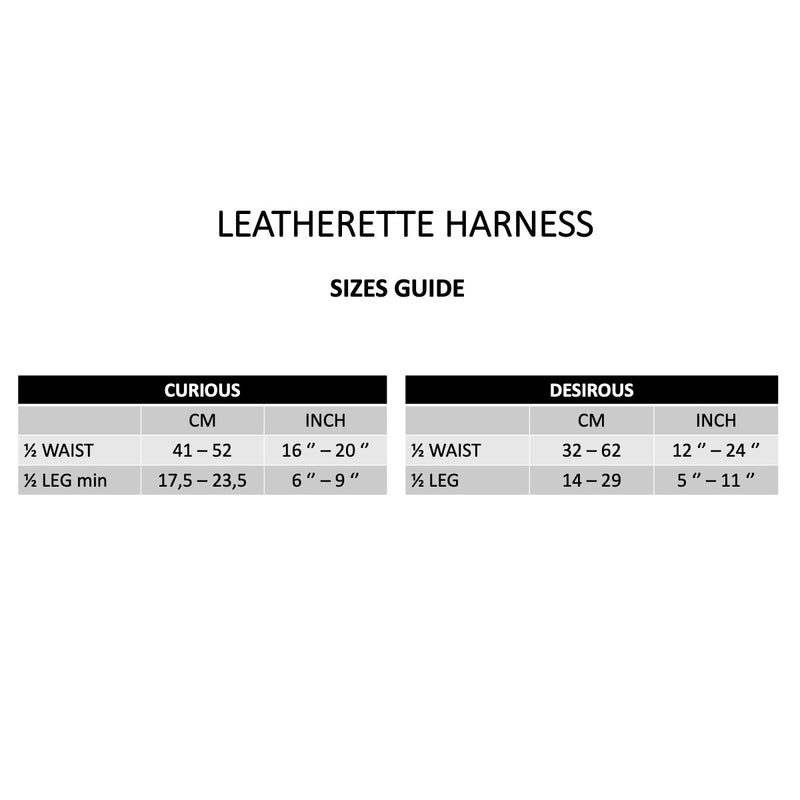 Strap-On-Me Curious Harness Size Chart