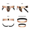 Strap-On-Me Curious Leatherette Harness - Holographic Rose Gold