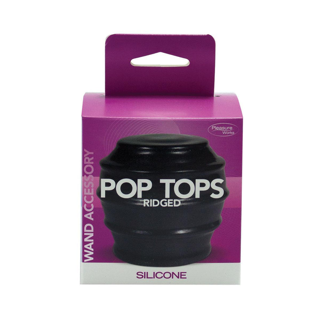Pop Top Wand Attachment Ridged Black - Luxe Vibes Boutique